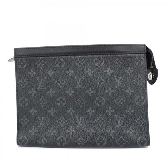 LOUIS VUITTON Other - Louis Vuitton Clutch Bag Monogram Eclipse Pochette Voyage MM M61692 Grey Blac...